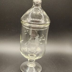 Vintage Princess House Heritage Etched Apothecary Jar